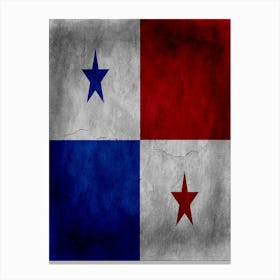 Panama Flag Texture Canvas Print