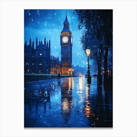 Fantasy Rainy Night In London 6 Canvas Print