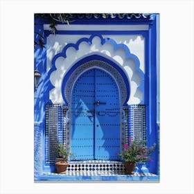 Blue Door In Morocco 2 Canvas Print