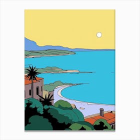 Minimal Design Style Of Nice, France 2 Canvas Print