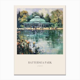 Battersea Park London United Kingdom 4 Vintage Cezanne Inspired Poster Canvas Print