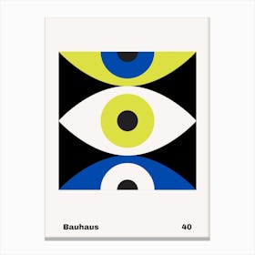 Geometric Bauhaus Poster B&W 40 Canvas Print