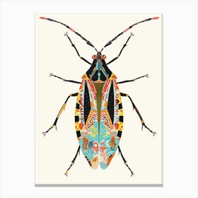 Colourful Insect Illustration Boxelder Bug 12 Canvas Print
