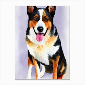 Australian Cattle Dog 3 Watercolour dog Canvas Print