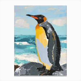 King Penguin St Kilda Breakwater Colour Block Painting 1 Canvas Print