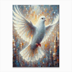 White pigeon Painting 1 Canvas Print