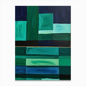 Green Squares Canvas Print