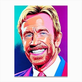 Chuck Norris Pop Movies Art Movies Canvas Print