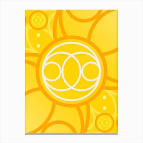 Geometric Abstract Glyph in Happy Yellow and Orange n.0062 Canvas Print
