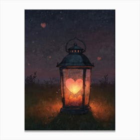 Valentine'S Day Lantern Canvas Print