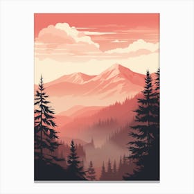 Sunset Mountain Landscape 1 Canvas Print