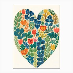 Heart Of Flowers Canvas Print