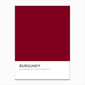 Burgundy Color Block Collection Wall Canvas Print