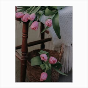 Pink Tulips Canvas Print