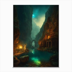 Night In The Cave Canvas Print