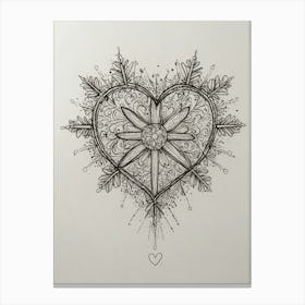 Heart Of Snow 1 Canvas Print