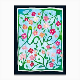 Love with flowers Canvas Print