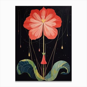 Amaryllis 1 Hilma Af Klint Inspired Flower Illustration Canvas Print