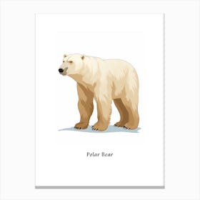 Polar Bear Kids Animal Poster Canvas Print