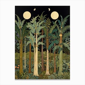 William Morris Jungle At Night Canvas Print