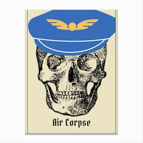 Air Force Skull Humor Canvas Print