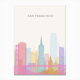 Rainbow San Francisco Skyline Canvas Print