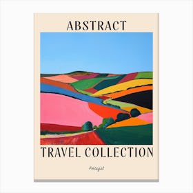 Abstract Travel Collection Poster Portugal 1 Canvas Print