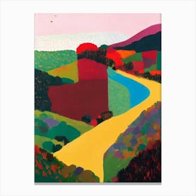 Lake District National Park United Kingdom Abstract Colourful Canvas Print