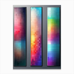 Set Of Three Colorful Banners Canvas Print