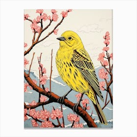 Bird Illustration Yellowhammer 2 Canvas Print