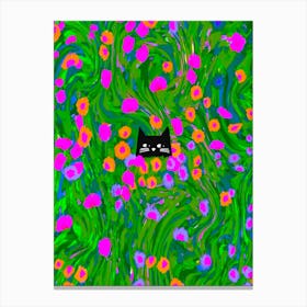 Hide and Seek Cat Canvas Print