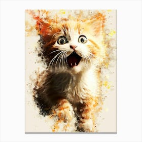 Cat Painting Canvas Print