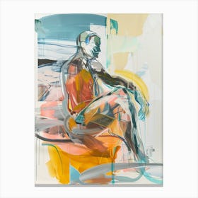 Man Sitting On A Chair Canvas Print