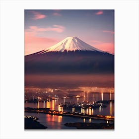 Mt Fuji At Dusk 1 Canvas Print