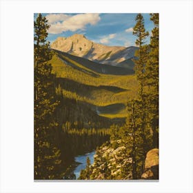 Rocky Mountain National Park 2 United States Of America Vintage Poster Canvas Print