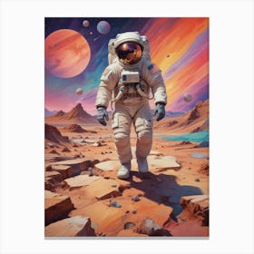 Astronaut On Mars Canvas Print