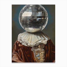Antique Disco Ball, A Man with Disco head Canvas Print