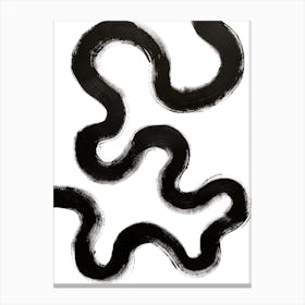 Around Black Abstract Canvas Print