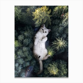 Forest Cute Giant Cat Canvas Print