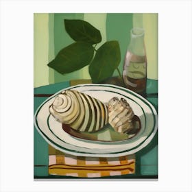 Conch Italian Still Life Painting Canvas Print