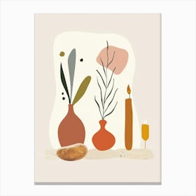 Abstract Objects Flat Illustration 16 Canvas Print