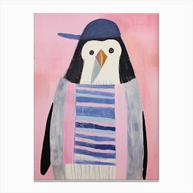 Playful Illustration Of Penguin For Kids Room 2 Canvas Print