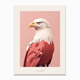 Minimalist Bald Eagle 3 Bird Poster Canvas Print