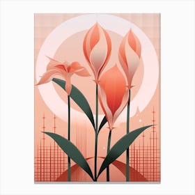 Abstract Geometric Botanical 3 Canvas Print