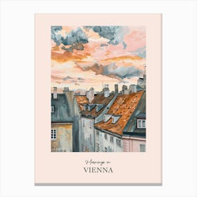 Mornings In Vienna Rooftops Morning Skyline 4 Canvas Print