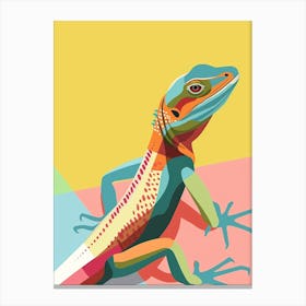 Modern Colourful Lizard Abstract Illustration 4 Canvas Print