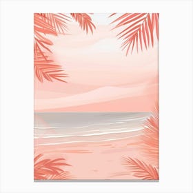 Sunset Beach Background Canvas Print