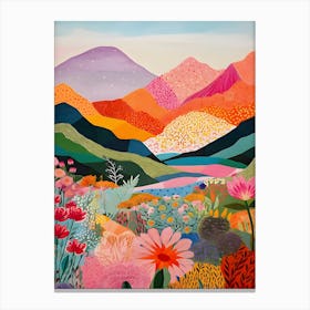 Abstract Mountain Colorful Living Room Canvas Print