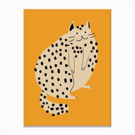Orange Plump Cat Canvas Print