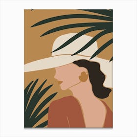 Woman In A Hat Canvas Print